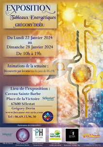 Janvier 2024 exposition de tableaux énergétiques au Caveau Sainte Barbe à Sélestat